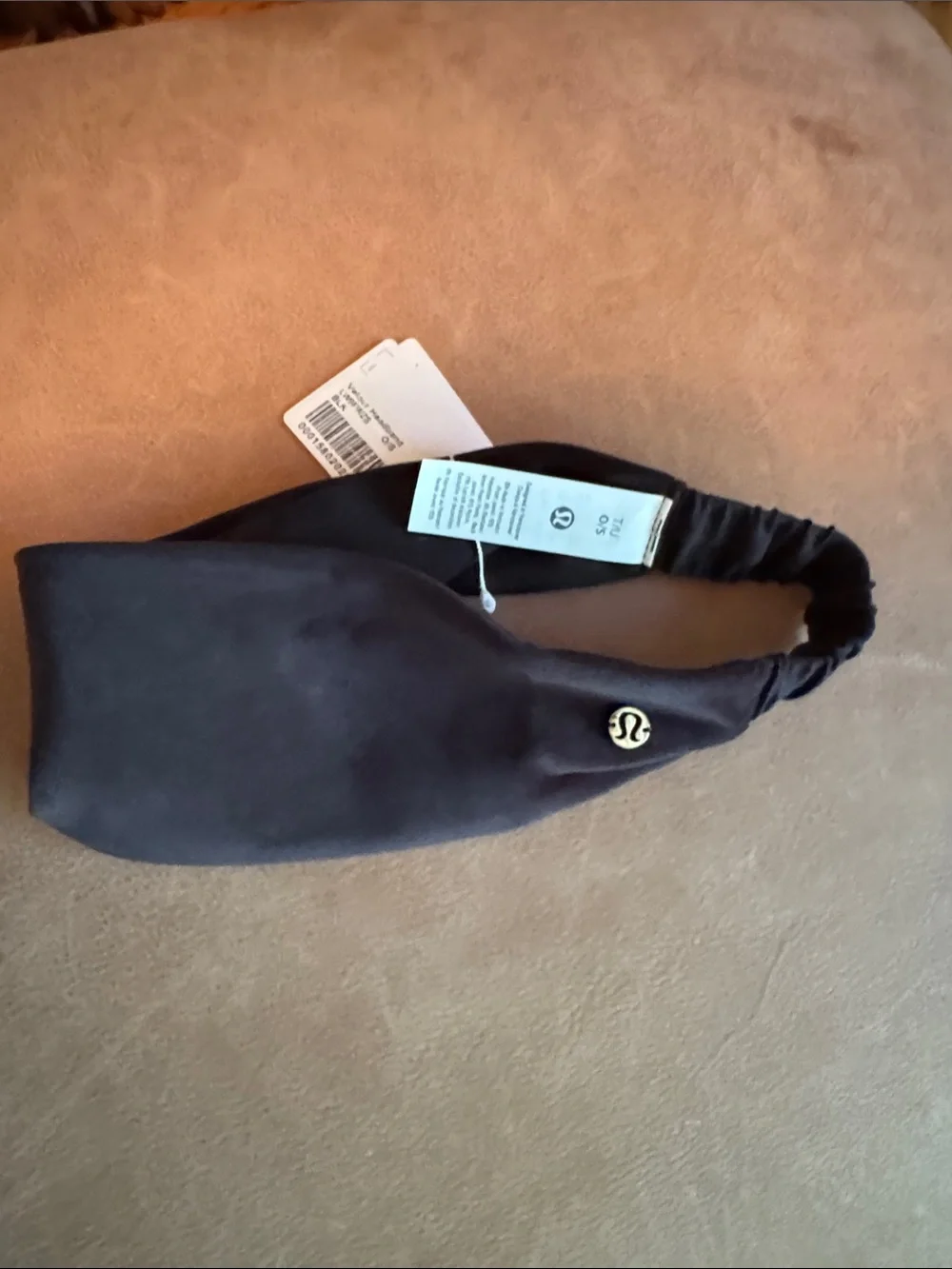 lululemon athletica velour Black Twist-Front Headband